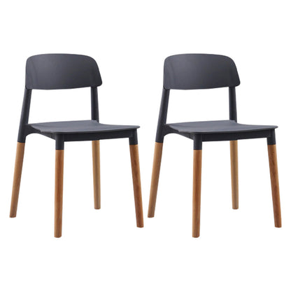 Wood Scandinavian Kitchen Dining Room Chair Open Back Side Chair Grey 2 Piece Set Clearhalo 'Dining Chairs' 'Dining Tables & Seating' 'dining_chair' 'furn' 'furn_dining_chair' 'Furniture' 'furniture_dining_chair' 'Kitchen & Dining Furniture' 4808951