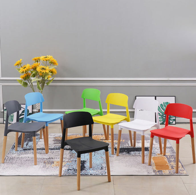 Wood Scandinavian Kitchen Dining Room Chair Open Back Side Chair Clearhalo 'Dining Chairs' 'Dining Tables & Seating' 'dining_chair' 'furn' 'furn_dining_chair' 'Furniture' 'furniture_dining_chair' 'Kitchen & Dining Furniture' 4808952