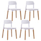 Wood Scandinavian Kitchen Dining Room Chair Open Back Side Chair White 4 Piece Set Clearhalo 'Dining Chairs' 'Dining Tables & Seating' 'dining_chair' 'furn' 'furn_dining_chair' 'Furniture' 'furniture_dining_chair' 'Kitchen & Dining Furniture' 4808957