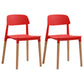 Wood Scandinavian Kitchen Dining Room Chair Open Back Side Chair Red 2 Piece Set Clearhalo 'Dining Chairs' 'Dining Tables & Seating' 'dining_chair' 'furn' 'furn_dining_chair' 'Furniture' 'furniture_dining_chair' 'Kitchen & Dining Furniture' 4808959