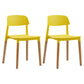 Wood Scandinavian Kitchen Dining Room Chair Open Back Side Chair Yellow 2 Piece Set Clearhalo 'Dining Chairs' 'Dining Tables & Seating' 'dining_chair' 'furn' 'furn_dining_chair' 'Furniture' 'furniture_dining_chair' 'Kitchen & Dining Furniture' 4808962