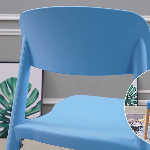 Wood Scandinavian Kitchen Dining Room Chair Open Back Side Chair Clearhalo 'Dining Chairs' 'Dining Tables & Seating' 'dining_chair' 'furn' 'furn_dining_chair' 'Furniture' 'furniture_dining_chair' 'Kitchen & Dining Furniture' 4808963