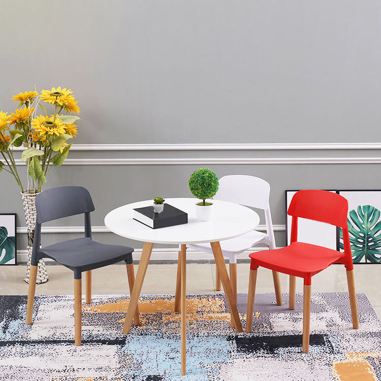 Wood Scandinavian Kitchen Dining Room Chair Open Back Side Chair Clearhalo 'Dining Chairs' 'Dining Tables & Seating' 'dining_chair' 'furn' 'furn_dining_chair' 'Furniture' 'furniture_dining_chair' 'Kitchen & Dining Furniture' 4808965