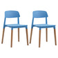 Wood Scandinavian Kitchen Dining Room Chair Open Back Side Chair Blue 2 Piece Set Clearhalo 'Dining Chairs' 'Dining Tables & Seating' 'dining_chair' 'furn' 'furn_dining_chair' 'Furniture' 'furniture_dining_chair' 'Kitchen & Dining Furniture' 4808966
