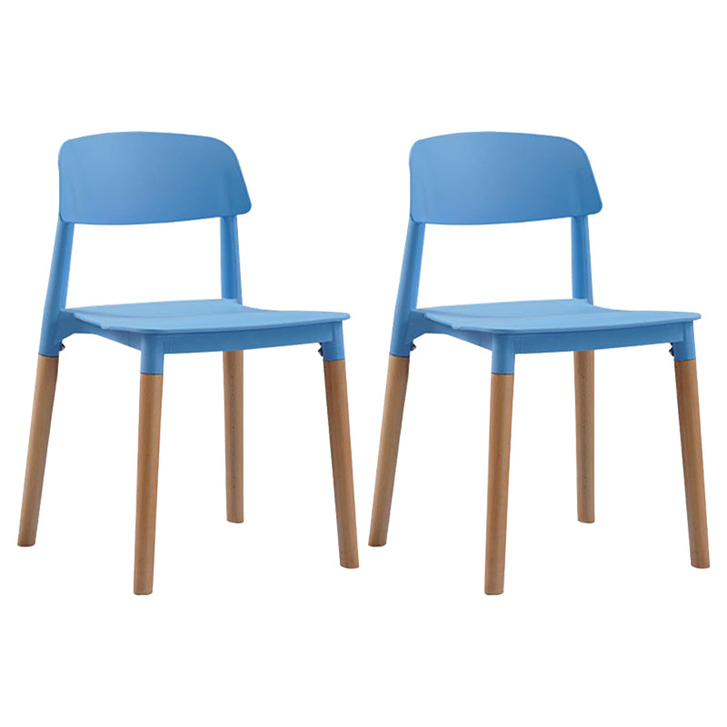 Wood Scandinavian Kitchen Dining Room Chair Open Back Side Chair Blue 2 Piece Set Clearhalo 'Dining Chairs' 'Dining Tables & Seating' 'dining_chair' 'furn' 'furn_dining_chair' 'Furniture' 'furniture_dining_chair' 'Kitchen & Dining Furniture' 4808966