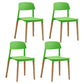 Wood Scandinavian Kitchen Dining Room Chair Open Back Side Chair Green 4 Piece Set Clearhalo 'Dining Chairs' 'Dining Tables & Seating' 'dining_chair' 'furn' 'furn_dining_chair' 'Furniture' 'furniture_dining_chair' 'Kitchen & Dining Furniture' 4808971