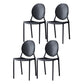 Nordic Glam Style Chair Kitchen Armless Chair with Plastic Legs Black Set of 4 Clearhalo 'Dining Chairs' 'Dining Tables & Seating' 'dining_chair' 'Furniture' 'furniture_dining_chair' 'Kitchen & Dining Furniture' 4808975