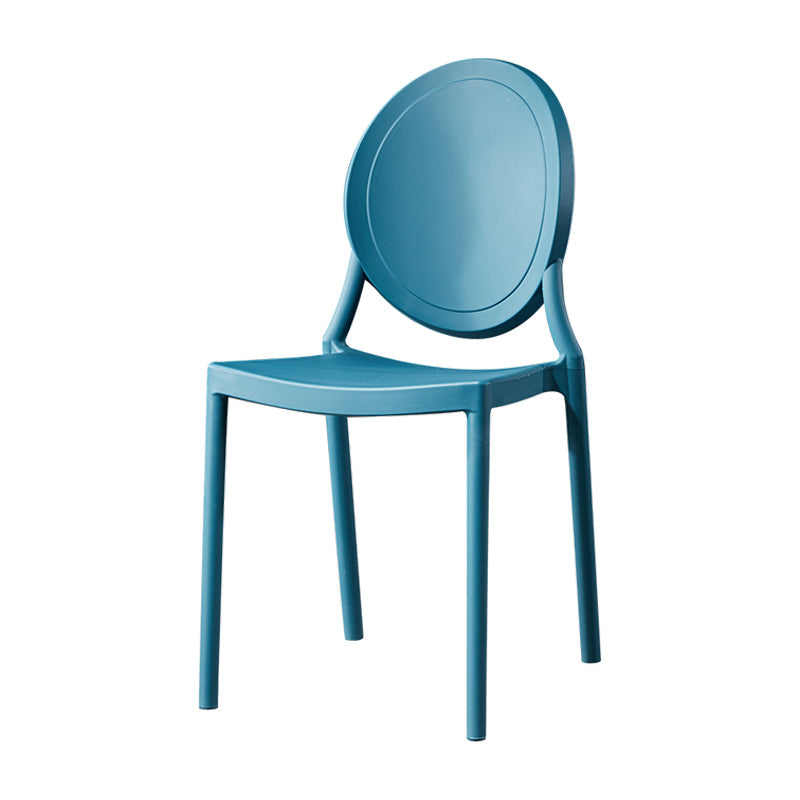 Nordic Glam Style Chair Kitchen Armless Chair with Plastic Legs Clearhalo 'Dining Chairs' 'Dining Tables & Seating' 'dining_chair' 'Furniture' 'furniture_dining_chair' 'Kitchen & Dining Furniture' 4808981