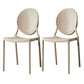 Nordic Glam Style Chair Kitchen Armless Chair with Plastic Legs Khaki Set of 2 Clearhalo 'Dining Chairs' 'Dining Tables & Seating' 'dining_chair' 'Furniture' 'furniture_dining_chair' 'Kitchen & Dining Furniture' 4808990
