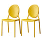 Nordic Glam Style Chair Kitchen Armless Chair with Plastic Legs Ginger Set of 2 Clearhalo 'Dining Chairs' 'Dining Tables & Seating' 'dining_chair' 'Furniture' 'furniture_dining_chair' 'Kitchen & Dining Furniture' 4808994