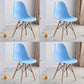 Scandinavian Wood Kitchen Dining Room Chair Open Back Side Chair Sky Blue Set of 4 Clearhalo 'Dining Chairs' 'Dining Tables & Seating' 'dining_chair' 'Furniture' 'furniture_dining_chair' 'Kitchen & Dining Furniture' 4809009