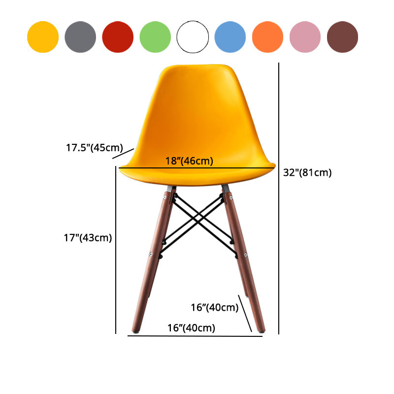 Scandinavian Wood Kitchen Dining Room Chair Open Back Side Chair Clearhalo 'Dining Chairs' 'Dining Tables & Seating' 'dining_chair' 'Furniture' 'furniture_dining_chair' 'Kitchen & Dining Furniture' 4809020