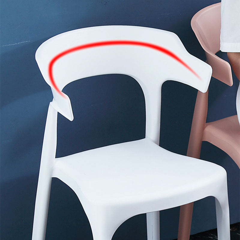 Contemporary Style Chair Kitchen Armless Chair with Plastic Legs Clearhalo 'Dining Chairs' 'Dining Tables & Seating' 'dining_chair' 'furn' 'furn_dining_chair' 'Furniture' 'furniture_dining_chair' 'Kitchen & Dining Furniture' 4809032