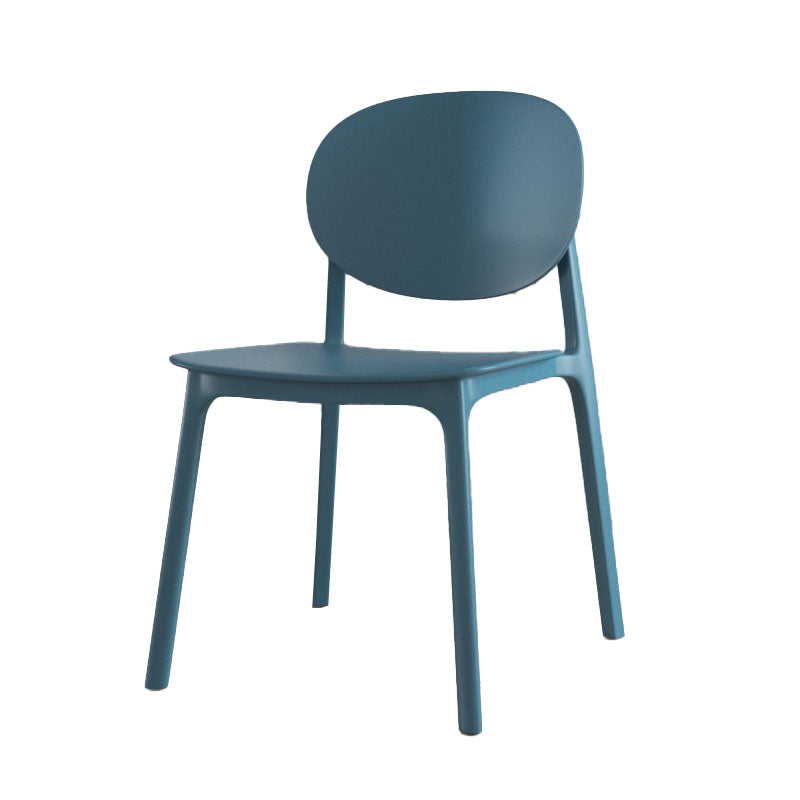 Contemporary Style Stackable Chair Kitchen Armless Chair with Plastic Legs Clearhalo 'Dining Chairs' 'Dining Tables & Seating' 'dining_chair' 'Furniture' 'furniture_dining_chair' 'Kitchen & Dining Furniture' 4809046