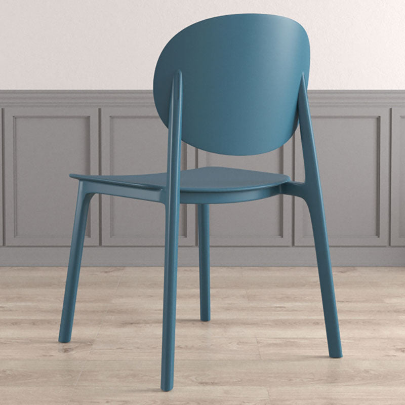 Contemporary Style Stackable Chair Kitchen Armless Chair with Plastic Legs Clearhalo 'Dining Chairs' 'Dining Tables & Seating' 'dining_chair' 'Furniture' 'furniture_dining_chair' 'Kitchen & Dining Furniture' 4809067