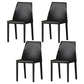 Leather Contemporary Modern Indoor-Outdoor Side Chair Parsons Chair Black 4 Piece Set Clearhalo 'Dining Chairs' 'Dining Tables & Seating' 'dining_chair' 'furn' 'furn_dining_chair' 'Furniture' 'furniture_dining_chair' 'Kitchen & Dining Furniture' 4809079