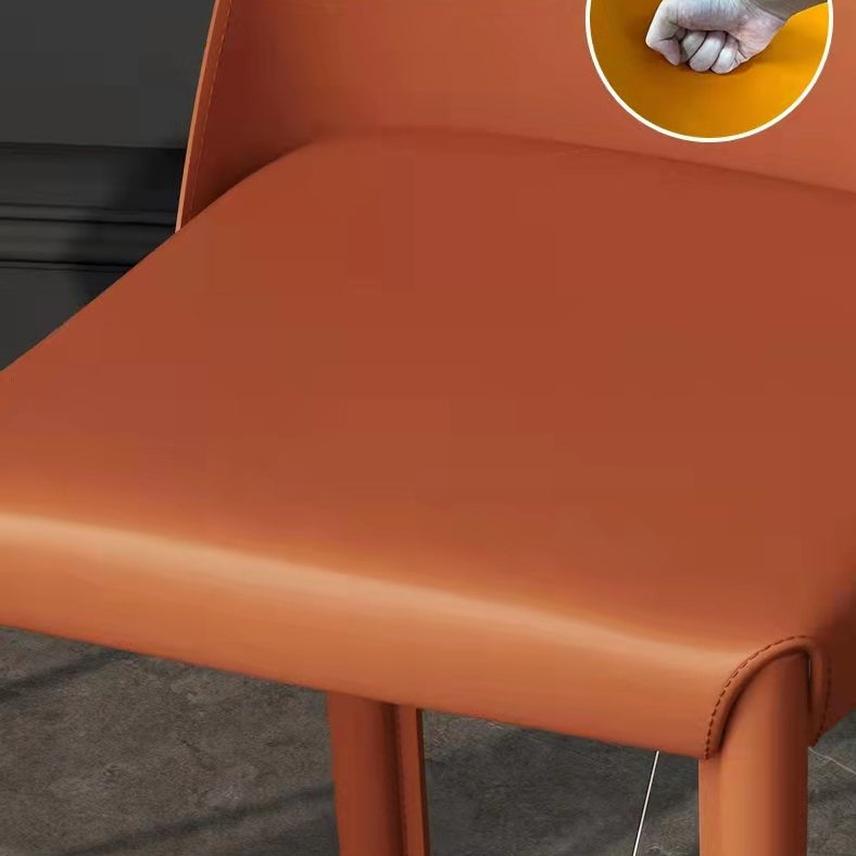 Leather Contemporary Modern Indoor-Outdoor Side Chair Parsons Chair Clearhalo 'Dining Chairs' 'Dining Tables & Seating' 'dining_chair' 'furn' 'furn_dining_chair' 'Furniture' 'furniture_dining_chair' 'Kitchen & Dining Furniture' 4809085