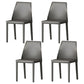 Leather Contemporary Modern Indoor-Outdoor Side Chair Parsons Chair Dark Gray 4 Piece Set Clearhalo 'Dining Chairs' 'Dining Tables & Seating' 'dining_chair' 'furn' 'furn_dining_chair' 'Furniture' 'furniture_dining_chair' 'Kitchen & Dining Furniture' 4809086
