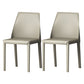 Leather Contemporary Modern Indoor-Outdoor Side Chair Parsons Chair Light Gray 2 Piece Set Clearhalo 'Dining Chairs' 'Dining Tables & Seating' 'dining_chair' 'furn' 'furn_dining_chair' 'Furniture' 'furniture_dining_chair' 'Kitchen & Dining Furniture' 4809088
