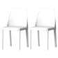 Leather Contemporary Modern Indoor-Outdoor Side Chair Parsons Chair White 2 Piece Set Clearhalo 'Dining Chairs' 'Dining Tables & Seating' 'dining_chair' 'furn' 'furn_dining_chair' 'Furniture' 'furniture_dining_chair' 'Kitchen & Dining Furniture' 4809093