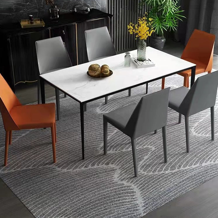 Leather Contemporary Modern Indoor-Outdoor Side Chair Parsons Chair Clearhalo 'Dining Chairs' 'Dining Tables & Seating' 'dining_chair' 'furn' 'furn_dining_chair' 'Furniture' 'furniture_dining_chair' 'Kitchen & Dining Furniture' 4809094