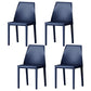 Leather Contemporary Modern Indoor-Outdoor Side Chair Parsons Chair Blue 4 Piece Set Clearhalo 'Dining Chairs' 'Dining Tables & Seating' 'dining_chair' 'furn' 'furn_dining_chair' 'Furniture' 'furniture_dining_chair' 'Kitchen & Dining Furniture' 4809100