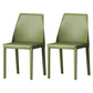 Leather Contemporary Modern Indoor-Outdoor Side Chair Parsons Chair Pea Green 2 Piece Set Clearhalo 'Dining Chairs' 'Dining Tables & Seating' 'dining_chair' 'furn' 'furn_dining_chair' 'Furniture' 'furniture_dining_chair' 'Kitchen & Dining Furniture' 4809102