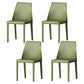 Leather Contemporary Modern Indoor-Outdoor Side Chair Parsons Chair Pea Green 4 Piece Set Clearhalo 'Dining Chairs' 'Dining Tables & Seating' 'dining_chair' 'furn' 'furn_dining_chair' 'Furniture' 'furniture_dining_chair' 'Kitchen & Dining Furniture' 4809103
