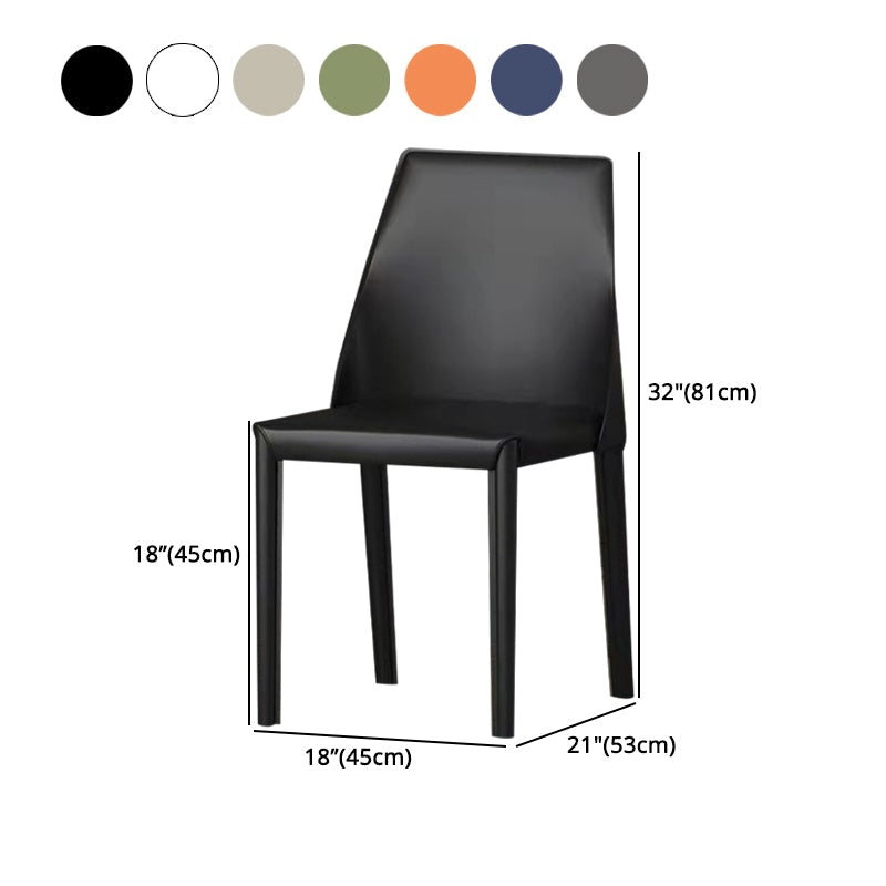 Leather Contemporary Modern Indoor-Outdoor Side Chair Parsons Chair Clearhalo 'Dining Chairs' 'Dining Tables & Seating' 'dining_chair' 'furn' 'furn_dining_chair' 'Furniture' 'furniture_dining_chair' 'Kitchen & Dining Furniture' 4809107