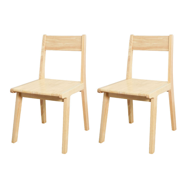 Contemporary Style Open Back Chair Wood Kitchen Dining Armless Chair Wood 2 Piece Set Clearhalo 'Dining Chairs' 'Dining Tables & Seating' 'dining_chair' 'furn' 'furn_dining_chair' 'Furniture' 'furniture_dining_chair' 'Kitchen & Dining Furniture' 4809110