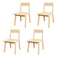 Contemporary Style Open Back Chair Wood Kitchen Dining Armless Chair Wood 4 Piece Set Clearhalo 'Dining Chairs' 'Dining Tables & Seating' 'dining_chair' 'furn' 'furn_dining_chair' 'Furniture' 'furniture_dining_chair' 'Kitchen & Dining Furniture' 4809113