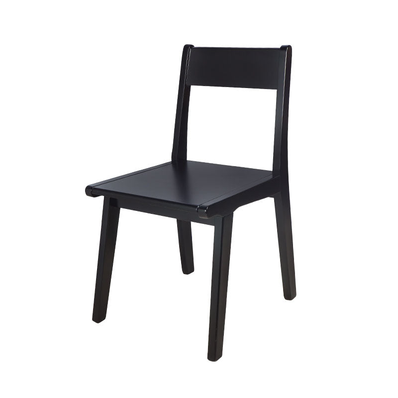 Contemporary Style Open Back Chair Wood Kitchen Dining Armless Chair Black 1 Piece Clearhalo 'Dining Chairs' 'Dining Tables & Seating' 'dining_chair' 'furn' 'furn_dining_chair' 'Furniture' 'furniture_dining_chair' 'Kitchen & Dining Furniture' 4809114