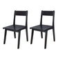 Contemporary Style Open Back Chair Wood Kitchen Dining Armless Chair Black 2 Piece Set Clearhalo 'Dining Chairs' 'Dining Tables & Seating' 'dining_chair' 'furn' 'furn_dining_chair' 'Furniture' 'furniture_dining_chair' 'Kitchen & Dining Furniture' 4809116