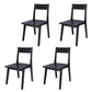 Contemporary Style Open Back Chair Wood Kitchen Dining Armless Chair Black 4 Piece Set Clearhalo 'Dining Chairs' 'Dining Tables & Seating' 'dining_chair' 'furn' 'furn_dining_chair' 'Furniture' 'furniture_dining_chair' 'Kitchen & Dining Furniture' 4809118