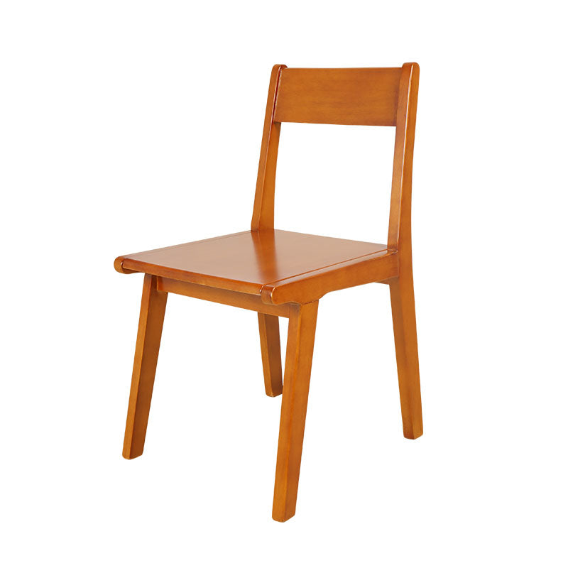 Contemporary Style Open Back Chair Wood Kitchen Dining Armless Chair Walnut 1 Piece Clearhalo 'Dining Chairs' 'Dining Tables & Seating' 'dining_chair' 'furn' 'furn_dining_chair' 'Furniture' 'furniture_dining_chair' 'Kitchen & Dining Furniture' 4809120
