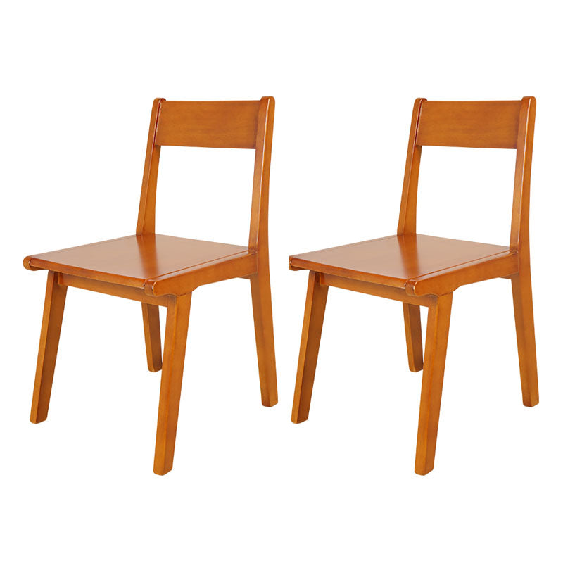 Contemporary Style Open Back Chair Wood Kitchen Dining Armless Chair Walnut 2 Piece Set Clearhalo 'Dining Chairs' 'Dining Tables & Seating' 'dining_chair' 'furn' 'furn_dining_chair' 'Furniture' 'furniture_dining_chair' 'Kitchen & Dining Furniture' 4809123