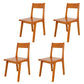 Contemporary Style Open Back Chair Wood Kitchen Dining Armless Chair Walnut 4 Piece Set Clearhalo 'Dining Chairs' 'Dining Tables & Seating' 'dining_chair' 'furn' 'furn_dining_chair' 'Furniture' 'furniture_dining_chair' 'Kitchen & Dining Furniture' 4809124