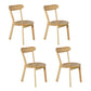 Contemporary Style Open Back Chairs Wood Kitchen Armless Chair Wood 4 Piece Set Clearhalo 'Dining Chairs' 'Dining Tables & Seating' 'dining_chair' 'furn' 'furn_dining_chair' 'Furniture' 'furniture_dining_chair' 'Kitchen & Dining Furniture' 4809137