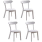 Contemporary Style Open Back Chairs Wood Kitchen Armless Chair White 4 Piece Set Clearhalo 'Dining Chairs' 'Dining Tables & Seating' 'dining_chair' 'furn' 'furn_dining_chair' 'Furniture' 'furniture_dining_chair' 'Kitchen & Dining Furniture' 4809148