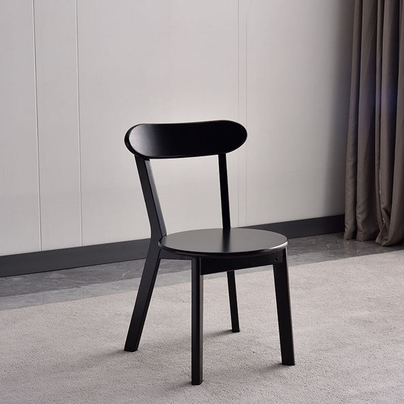 Contemporary Style Open Back Chairs Wood Kitchen Armless Chair Black 1 Piece Clearhalo 'Dining Chairs' 'Dining Tables & Seating' 'dining_chair' 'furn' 'furn_dining_chair' 'Furniture' 'furniture_dining_chair' 'Kitchen & Dining Furniture' 4809151