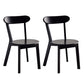 Contemporary Style Open Back Chairs Wood Kitchen Armless Chair Black 2 Piece Set Clearhalo 'Dining Chairs' 'Dining Tables & Seating' 'dining_chair' 'furn' 'furn_dining_chair' 'Furniture' 'furniture_dining_chair' 'Kitchen & Dining Furniture' 4809153