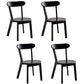Contemporary Style Open Back Chairs Wood Kitchen Armless Chair Black 4 Piece Set Clearhalo 'Dining Chairs' 'Dining Tables & Seating' 'dining_chair' 'furn' 'furn_dining_chair' 'Furniture' 'furniture_dining_chair' 'Kitchen & Dining Furniture' 4809154