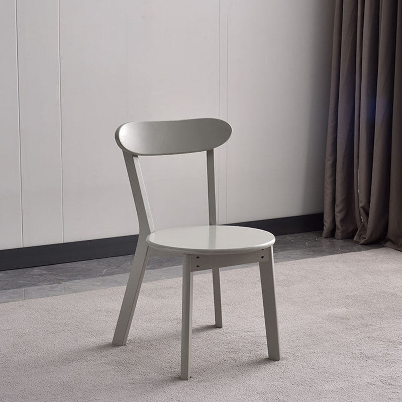 Contemporary Style Open Back Chairs Wood Kitchen Armless Chair Grey 1 Piece Clearhalo 'Dining Chairs' 'Dining Tables & Seating' 'dining_chair' 'furn' 'furn_dining_chair' 'Furniture' 'furniture_dining_chair' 'Kitchen & Dining Furniture' 4809155