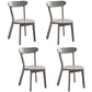 Contemporary Style Open Back Chairs Wood Kitchen Armless Chair Grey 4 Piece Set Clearhalo 'Dining Chairs' 'Dining Tables & Seating' 'dining_chair' 'furn' 'furn_dining_chair' 'Furniture' 'furniture_dining_chair' 'Kitchen & Dining Furniture' 4809157