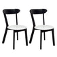 Contemporary Style Open Back Chairs Wood Kitchen Armless Chair Black White 2 Piece Set Clearhalo 'Dining Chairs' 'Dining Tables & Seating' 'dining_chair' 'furn' 'furn_dining_chair' 'Furniture' 'furniture_dining_chair' 'Kitchen & Dining Furniture' 4809162