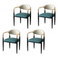 Contemporary Style Chairs Kitchen Arm Side Chair with Metal Legs Green 4 Piece Set Clearhalo 'Dining Chairs' 'Dining Tables & Seating' 'dining_chair' 'furn' 'furn_dining_chair' 'Furniture' 'furniture_dining_chair' 'Kitchen & Dining Furniture' 4809188