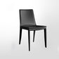 Leather Contemporary Modern Indoor-Outdoor Side Chair Solid Back Chair Black 1 Piece Clearhalo 'Dining Chairs' 'Dining Tables & Seating' 'dining_chair' 'furn' 'furn_dining_chair' 'Furniture' 'furniture_dining_chair' 'Kitchen & Dining Furniture' 4809197