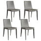 Leather Contemporary Modern Indoor-Outdoor Side Chair Solid Back Chair Grey 4 Piece Set Clearhalo 'Dining Chairs' 'Dining Tables & Seating' 'dining_chair' 'furn' 'furn_dining_chair' 'Furniture' 'furniture_dining_chair' 'Kitchen & Dining Furniture' 4809205