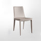 Leather Contemporary Modern Indoor-Outdoor Side Chair Solid Back Chair Light Khaki 1 Piece Clearhalo 'Dining Chairs' 'Dining Tables & Seating' 'dining_chair' 'furn' 'furn_dining_chair' 'Furniture' 'furniture_dining_chair' 'Kitchen & Dining Furniture' 4809216