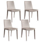Leather Contemporary Modern Indoor-Outdoor Side Chair Solid Back Chair Light Khaki 4 Piece Set Clearhalo 'Dining Chairs' 'Dining Tables & Seating' 'dining_chair' 'furn' 'furn_dining_chair' 'Furniture' 'furniture_dining_chair' 'Kitchen & Dining Furniture' 4809220